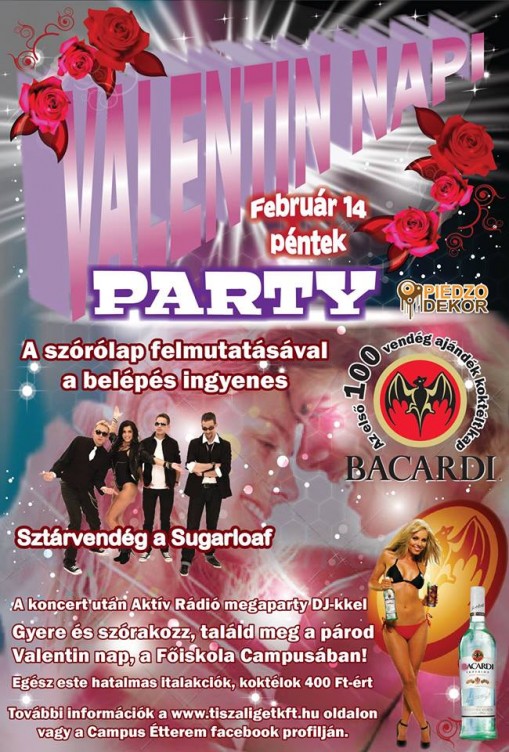   - SUGARLOAF koncert, Valentin napi buli